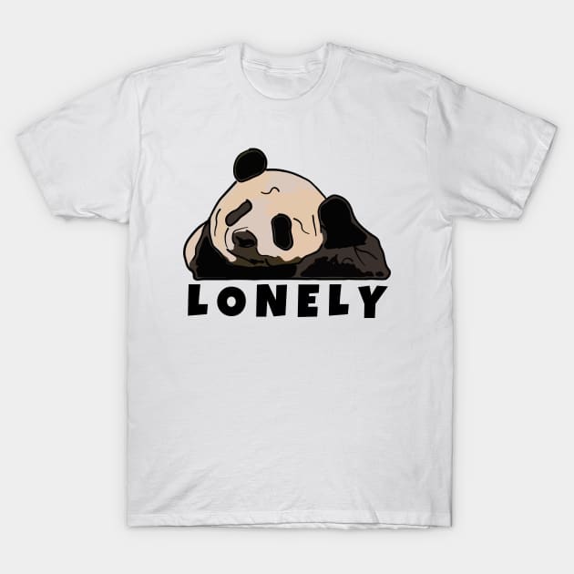 Lonely Sad Panda T-Shirt by ardp13